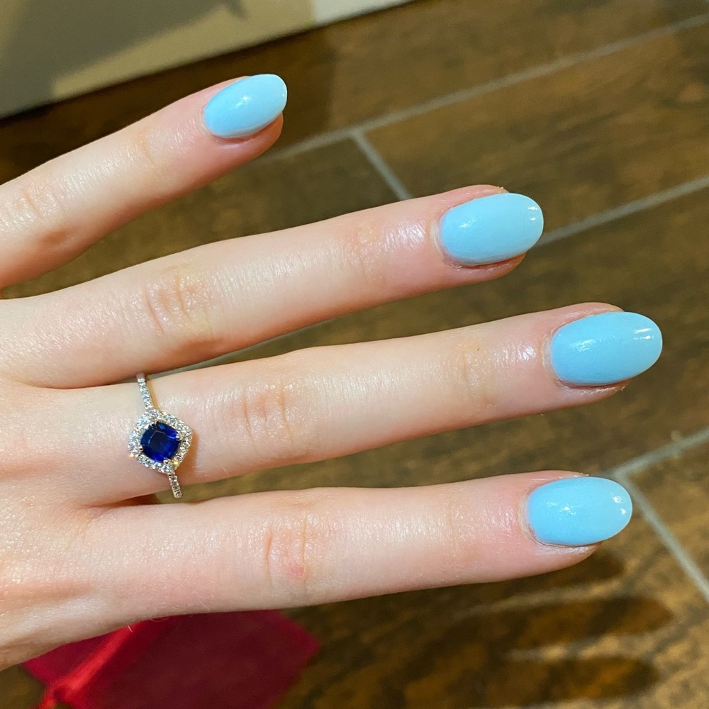Blue Sapphire Sterling Silver Ring